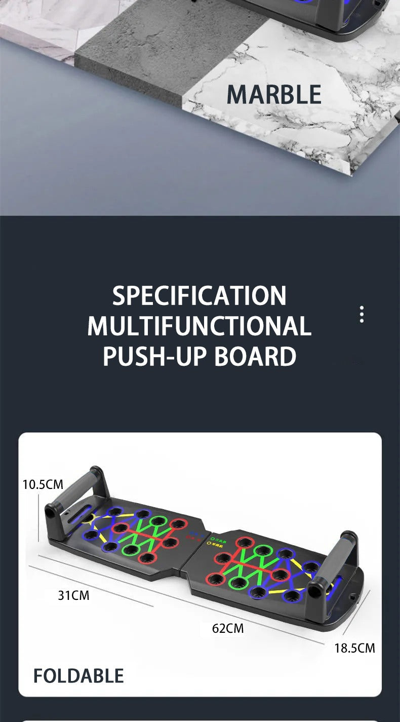 Folding Push Up Board | 14-in-1 Upper Body System