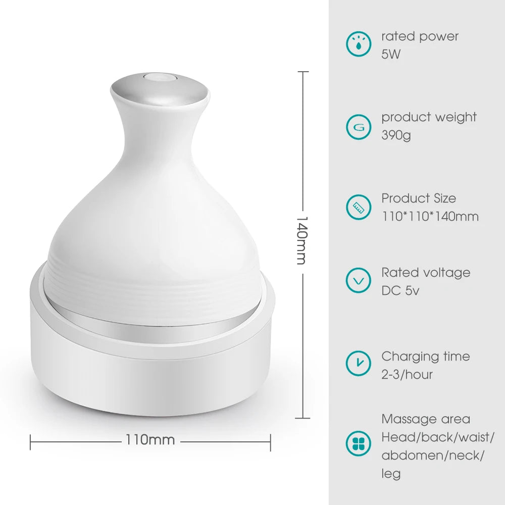 Waterproof Wireless Scalp Massager (Head)