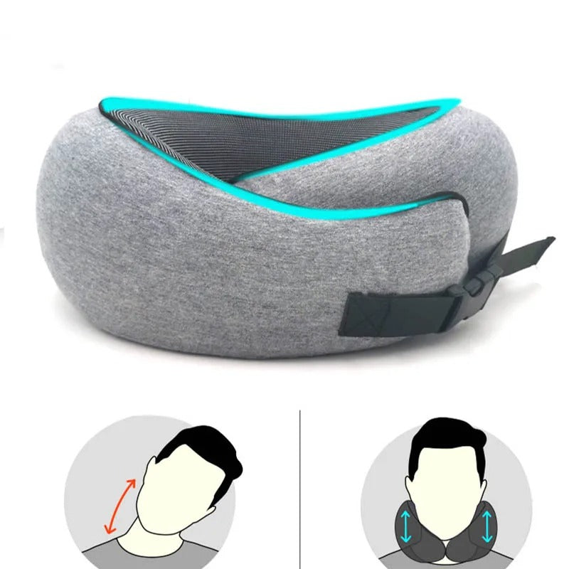 Memory Foam Travel Neck Pillow | Ergonomic Support