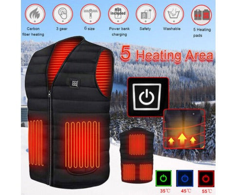 USB Heated Vest | Unisex Winter Core Warmer