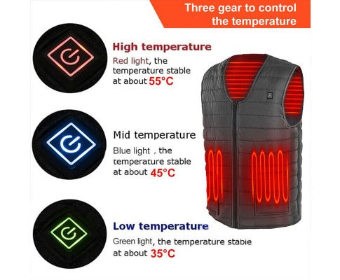 USB Heated Vest | Unisex Winter Core Warmer