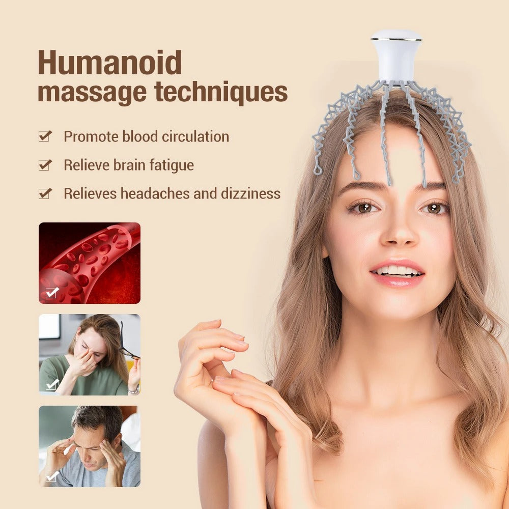 Wireless Head Massager | 12-Claw Scalp Relaxation