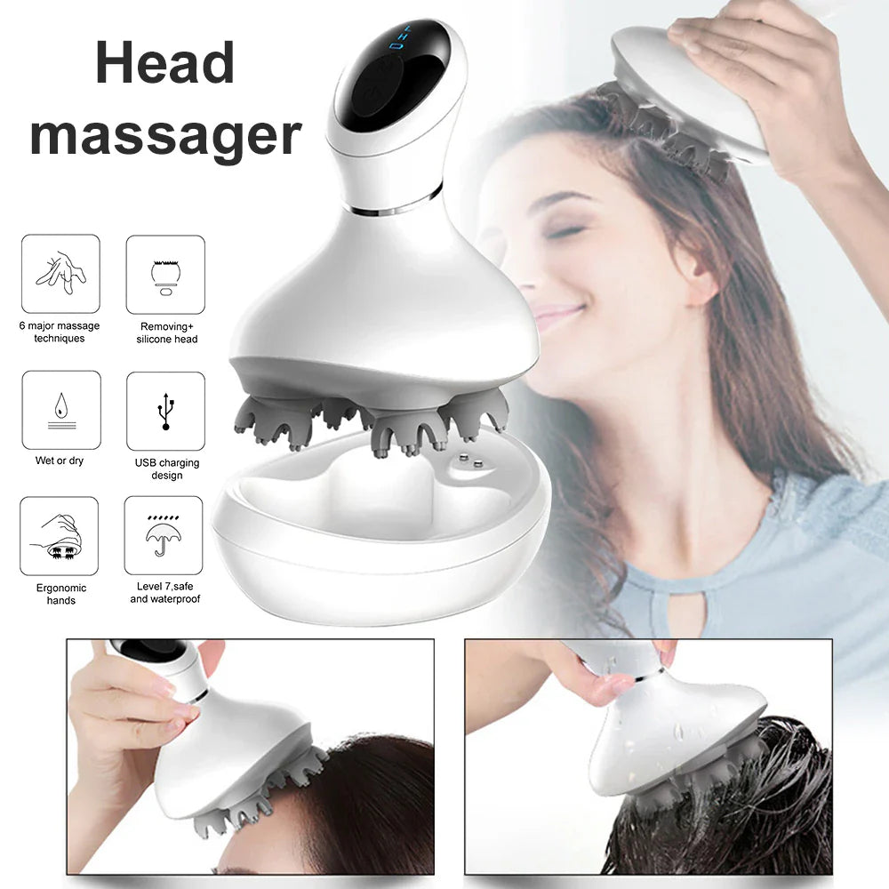 Smart Scalp Head Massager | 4D IPX7 | 4 Head