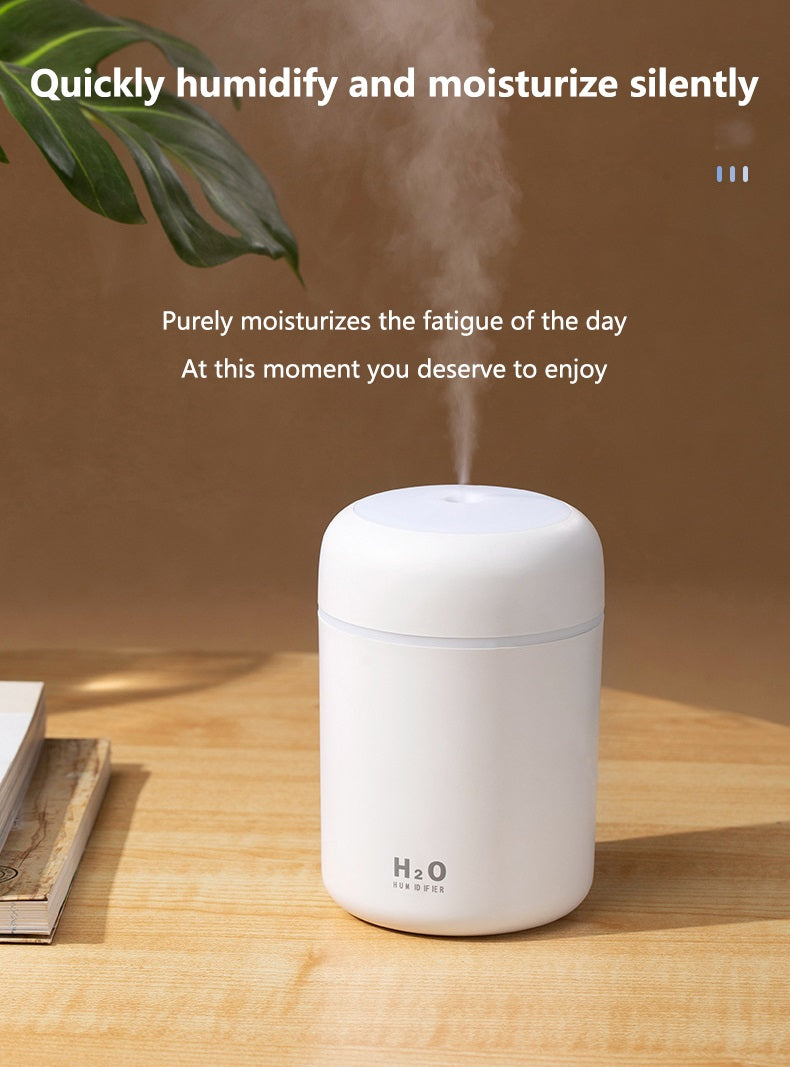 Portable Aroma Diffuser Humidifier (LED, 260–300ml)