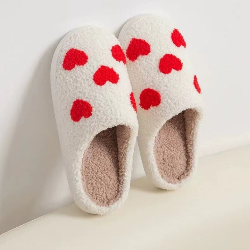 Womens plush warm comfort slippers front hero view with memory foam insole and non slip rubber sole for cosy indoor wear.